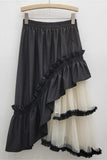 Ruffled Contrast Skirt