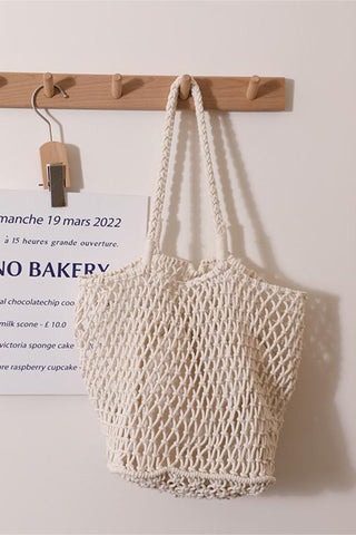 Stylish Open-Weave Tote Bag