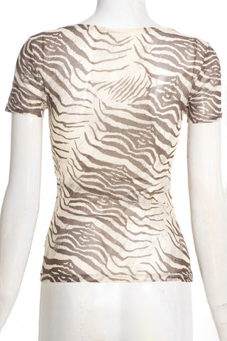 Animal Print Short Sleeve T-Shirt