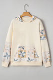 Patterned Casual Hoodie