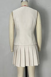 Chic Button-Front Skirt Set