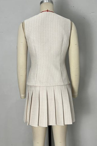 Chic Button-Front Skirt Set
