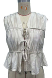 Tie-Front Peplum Tank Top