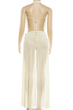 Elegant Draped Skirt Set