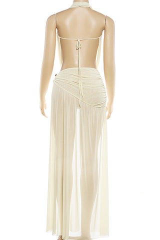 Elegant Draped Skirt Set