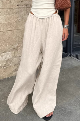 Relaxed Wide-Leg Casual Pants