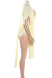 Draped Skirt Set with Halter Neck