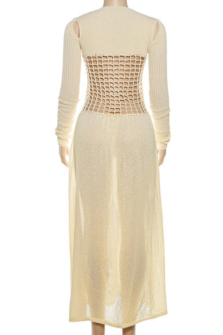 Elegant Mesh Design Casual Dress