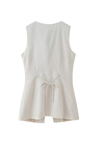 Button-Front Tank Top
