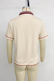 Striped Collar Polo T-Shirt