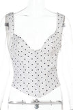 Polka Dot Bustier Tank Top