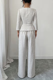 Elegant Square Neck Pants Set