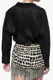 Tie-Waist Patterned Casual Skirt