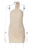 Elegant Halterneck Evening Dress