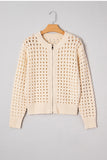 Zip-Front Crochet Cardigan