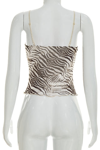 Zebra-Print Cami Top