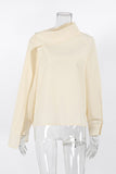 Asymmetrical Neckline Blouse