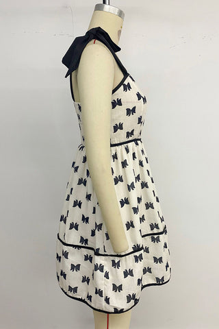 Bow Pattern Casual Dress