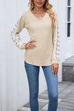 Lace Trim Long Sleeve Top