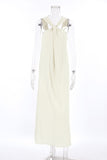 Sleeveless Twist-Neck Maxi Dress