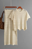 Two-Piece Knitted Skirt Set