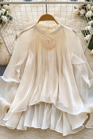 Elegant Layered Blouse with Ruffle Details