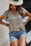Floral-Printed V-Neck Blouse