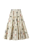 Tiered Floral Maxi Skirt