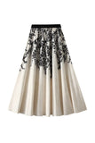 Floral Pleated Maxi Skirt