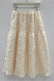 Textured Floral Skirt
