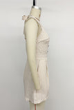 Striped Button-Front Romper