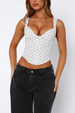 Polka Dot Bustier Tank Top