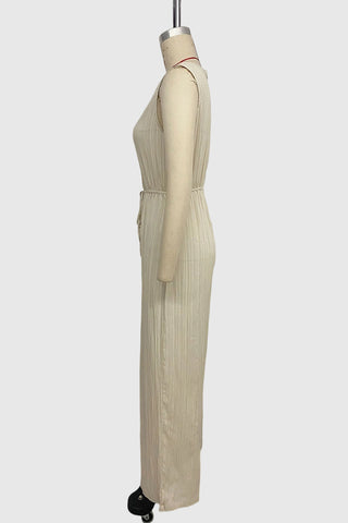 Sleeveless Drawstring Jumpsuit