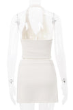 Chic Halter Vest and Skirt Set