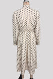 Polka Dot Tie-Front Casual Dress