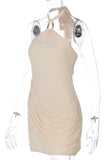 Elegant Halterneck Evening Dress