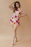Floral Embroidered Casual Dress