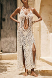 Crochet Halter Vacation Dress