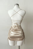Elegant Ruched Mini Dress