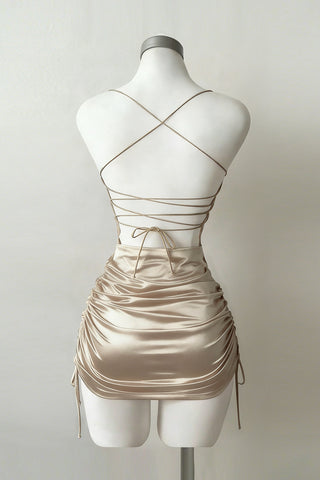 Elegant Ruched Mini Dress