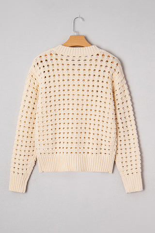 Zip-Front Crochet Cardigan