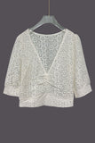 Eyelet Lace Twist-Front Blouse