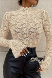 Elegant Lace Long Sleeve Blouse