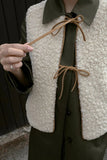 Tie-Front Textured Vest