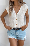Button-Front Knit Cardigan