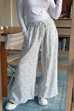 Striped Wide-Leg Casual Pants