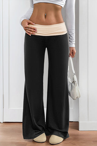 High-Waist Wide-Leg Casual Pants