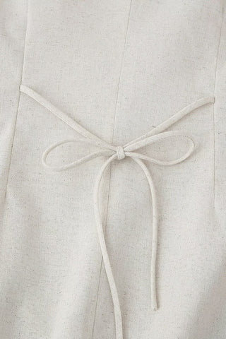 Button-Front Sleeveless Top & Skirt Set