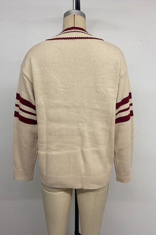 Off-Shoulder Stripe Sweater