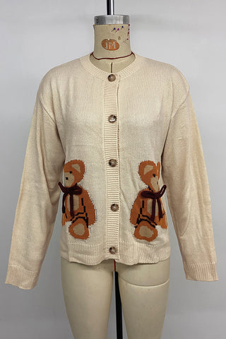 Buttoned Teddy Bear Cardigan